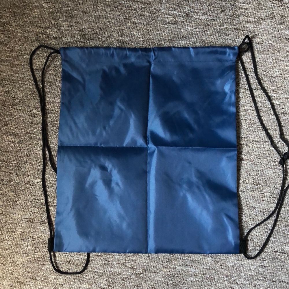 Navy drawstring shoe bag